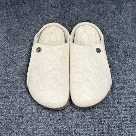 Birkenstock Zermatt Shearling Slippers Women's Size 6 Cream Slip On House Shoes - Picture 3 of 10